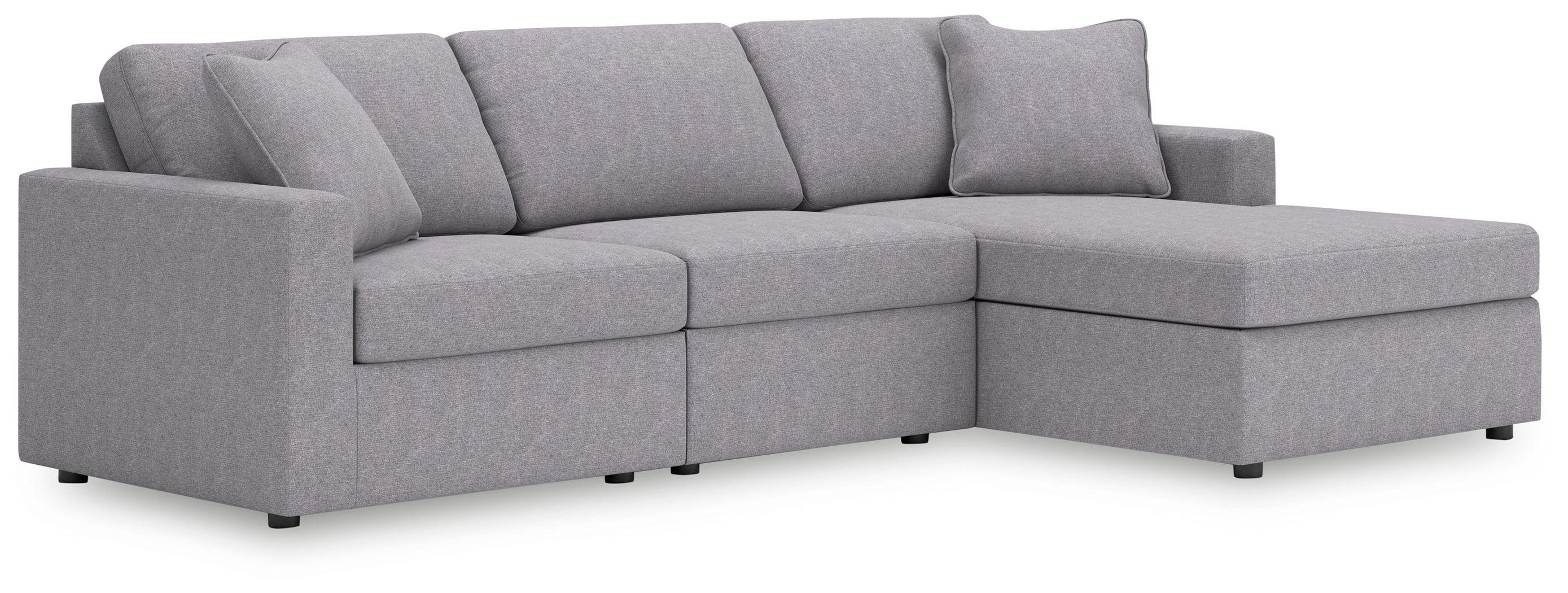 Tampa Furniture Outlet Lutz - Ashley Furniture - Modmax Sectional - RAF 3-Piece Sectional with Chaise / Granite - 92104S18