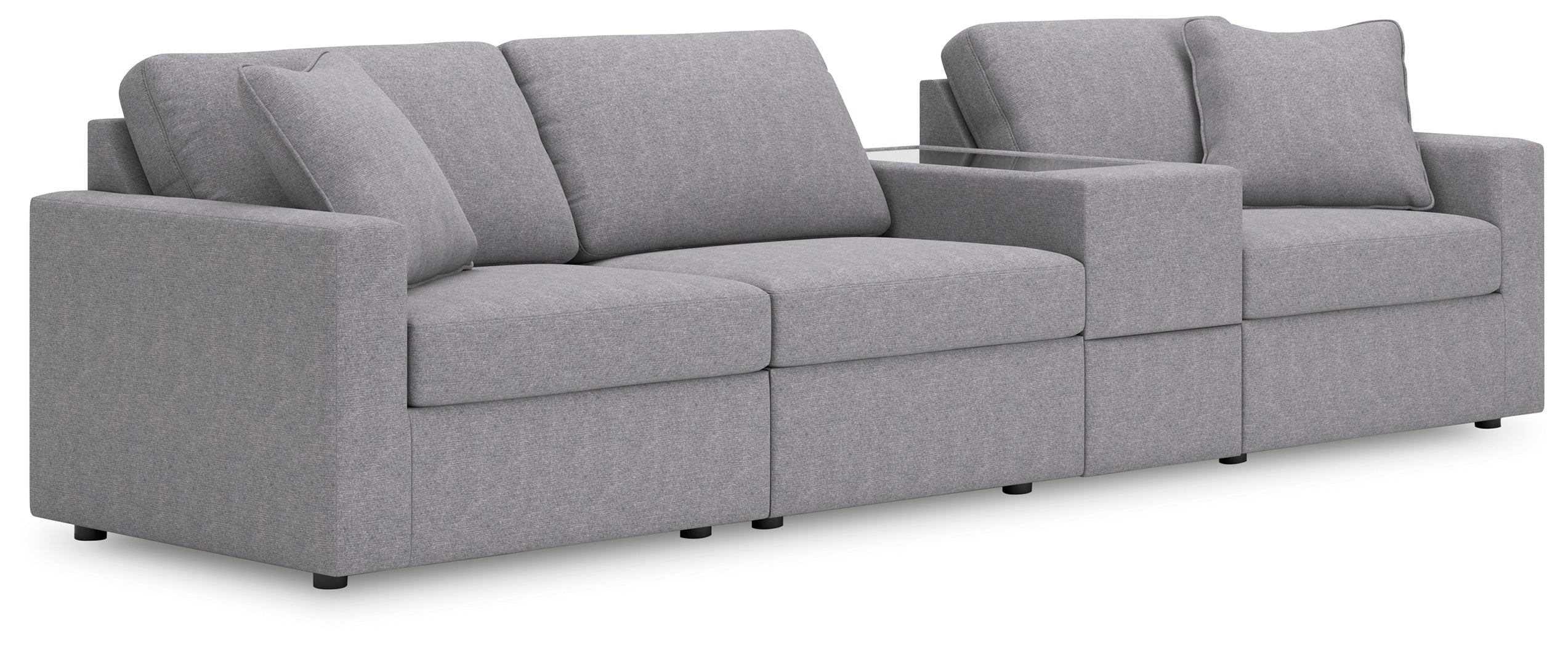 Tampa Furniture Outlet Lutz - Ashley Furniture - Modmax Sectional - RAF 4-Piece Sectional / Granite - 92104S29