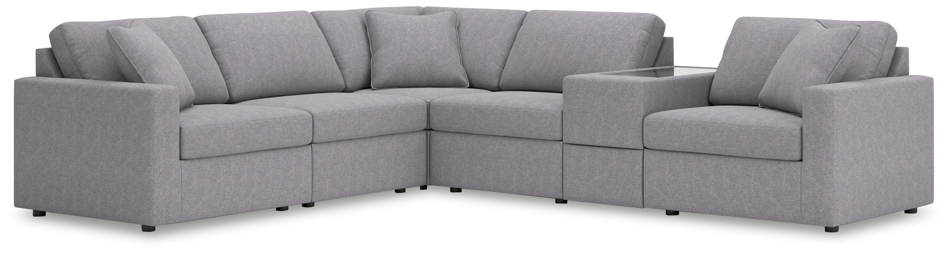 Tampa Furniture Outlet Lutz - Ashley Furniture - Modmax Sectional - RAF 6-Piece Sectional / Granite - 92104S7