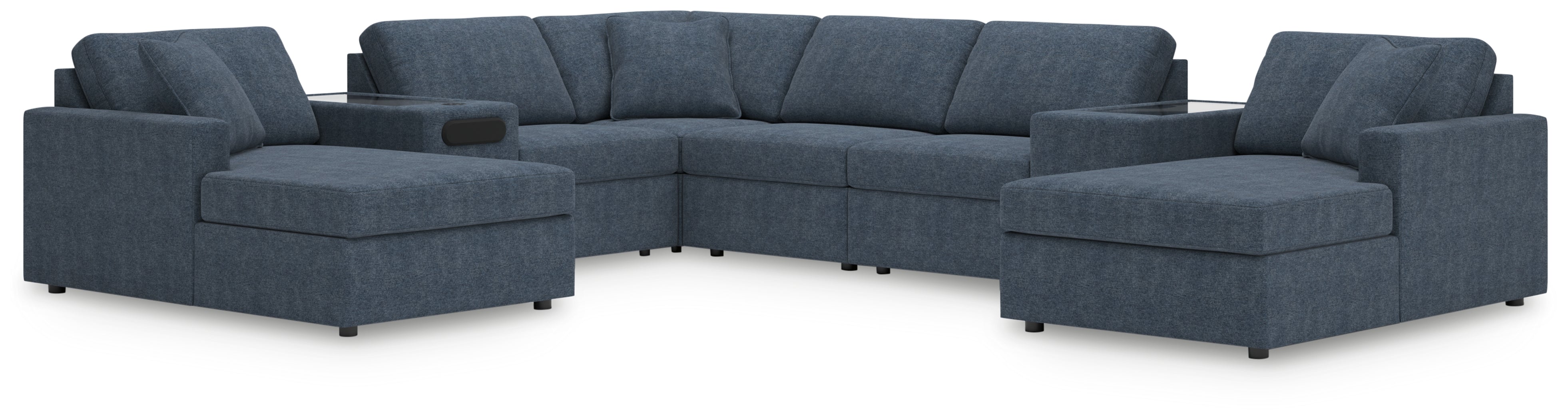 Tampa Furniture Outlet Lutz - Ashley Furniture - Modmax Sectional - RAF 8-Piece Sectional with Chaise / Ink - 92121S31