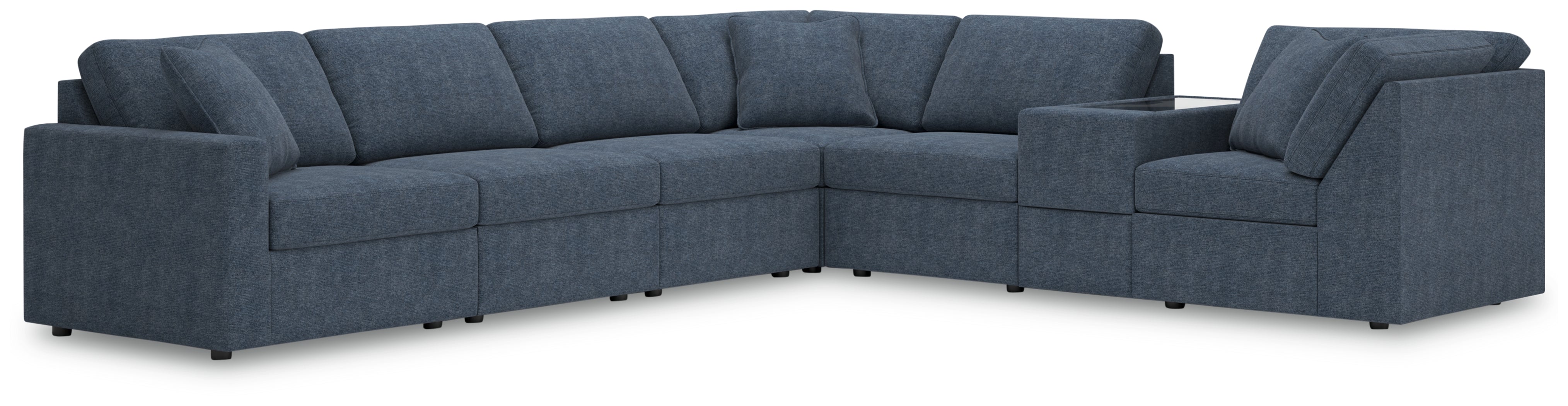 Tampa Furniture Outlet Lutz - Ashley Furniture - Modmax Sectional - RAF 7-Piece Sectional / Ink - 92121S33