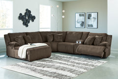 Tampa Furniture Outlet Lutz - Ashley Furniture - Top Tier Sectional - 6-Piece Reclining Sectional with Chaise / Chocolate - 92705S2