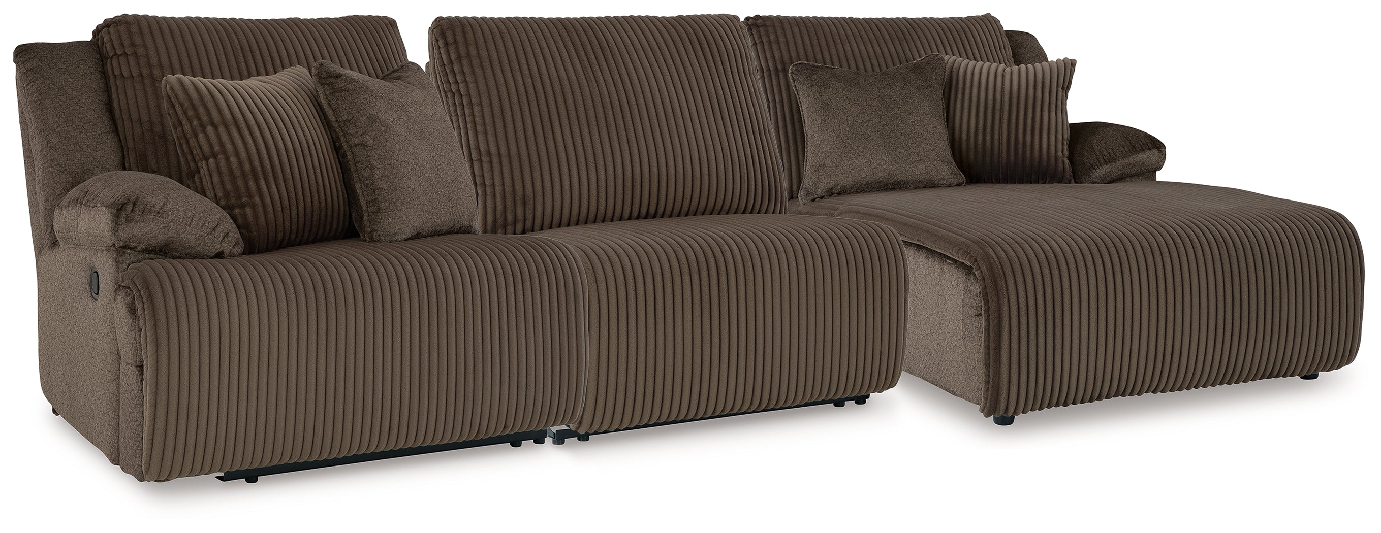 Tampa Furniture Outlet Lutz - Ashley Furniture - Top Tier Sectional - 3-Piece Sofa Chaise Sectional / Chocolate - 92705S10
