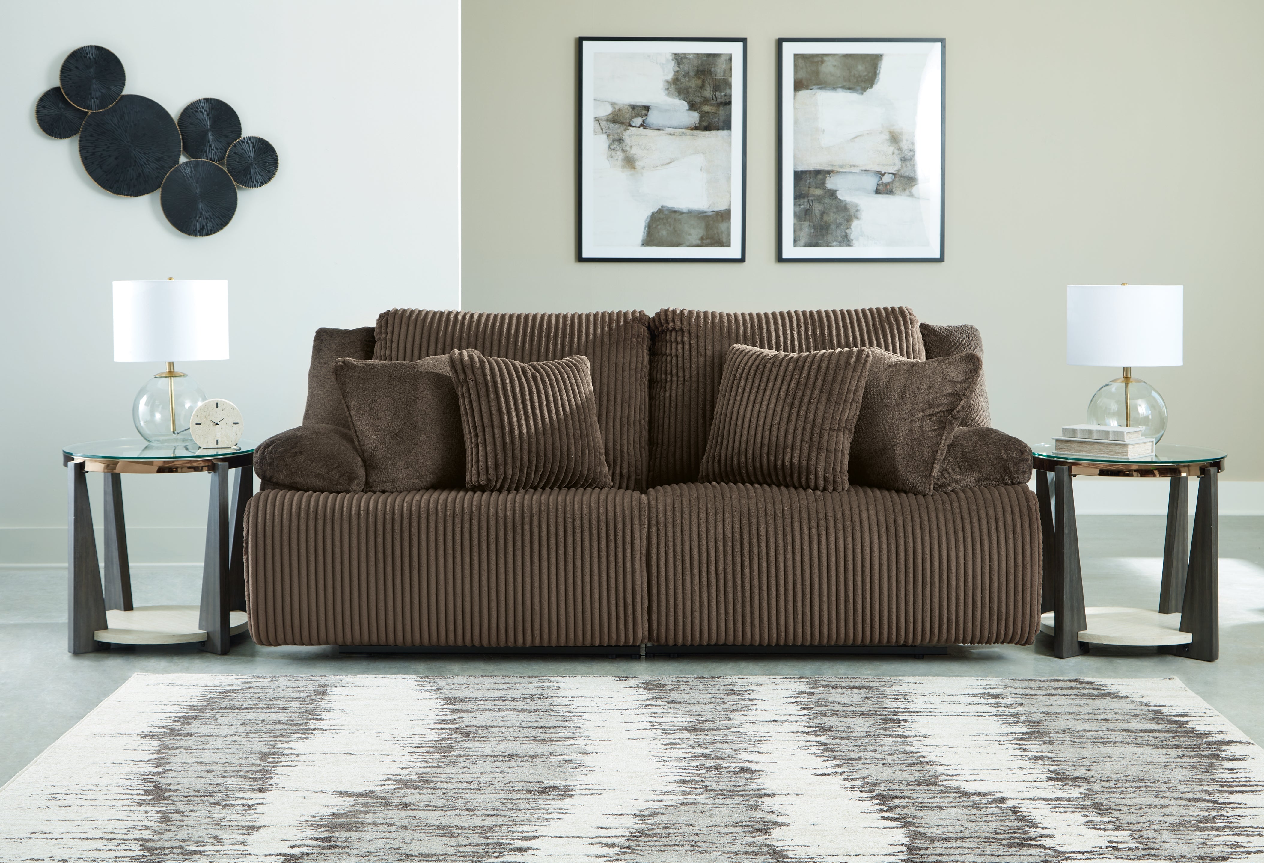Tampa Furniture Outlet Lutz - Ashley Furniture - Top Tier Sectional - 2-Piece Sectional Loveseat / Chocolate - 92705S9