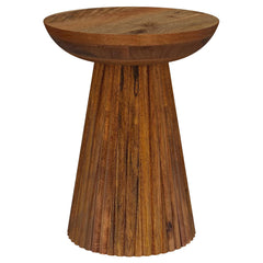 Tampa Furniture Outlet - Coaster - Aureo Round Solid Wood Accent Side Table Wild Honey - 931155