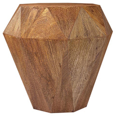 Tampa Furniture Outlet - Coaster - Jacinto Octagonal Solid Mango Wood Side Table Natural Brown - 931158