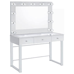 Tampa Furniture Outlet - Coaster - Umbridge 3-drawer Vanity Set with Lighting Chrome and White - 935934