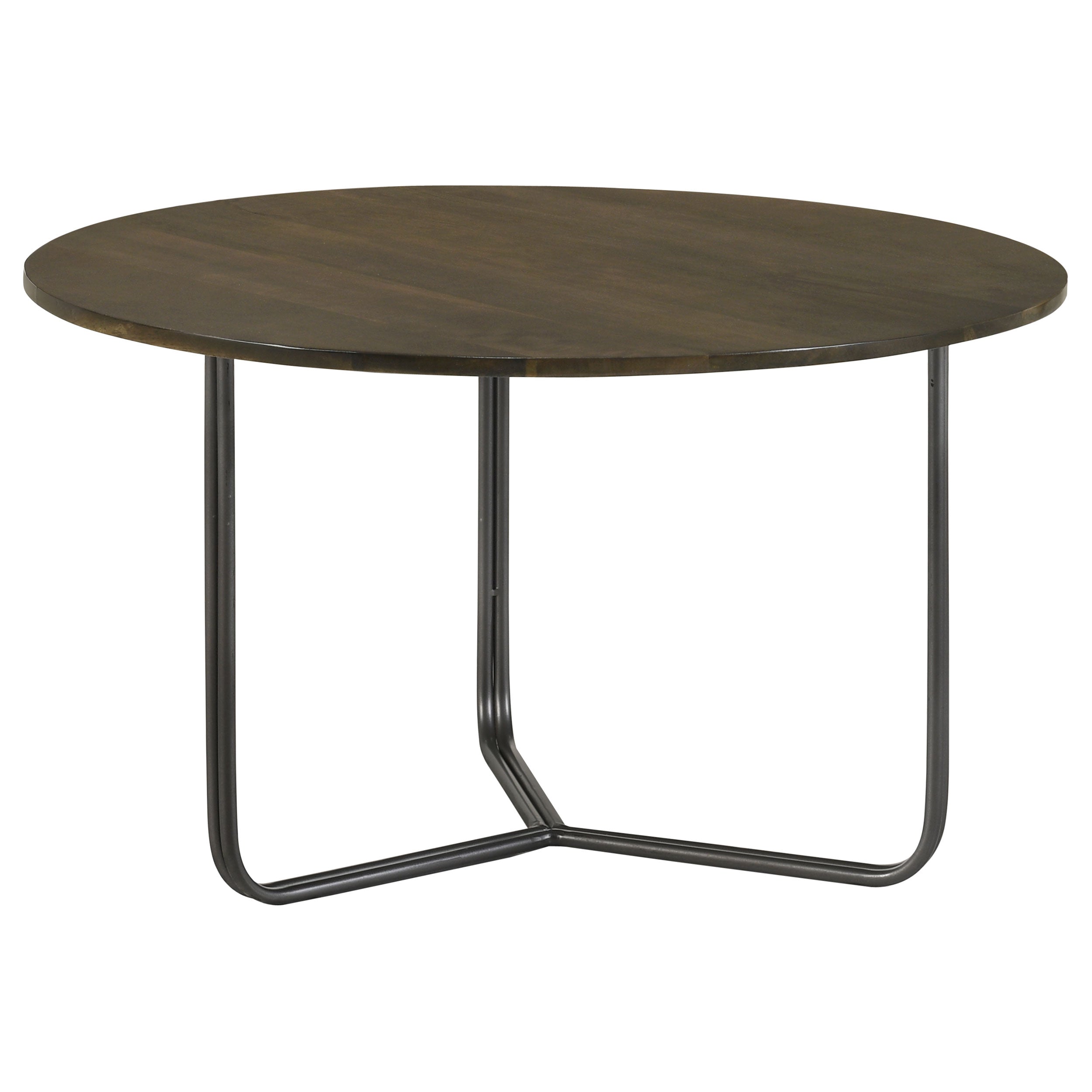 Tampa Furniture Outlet - Coaster - Yaritza Round Mango Wood Coffee Table Natural and Gunmetal - 935995