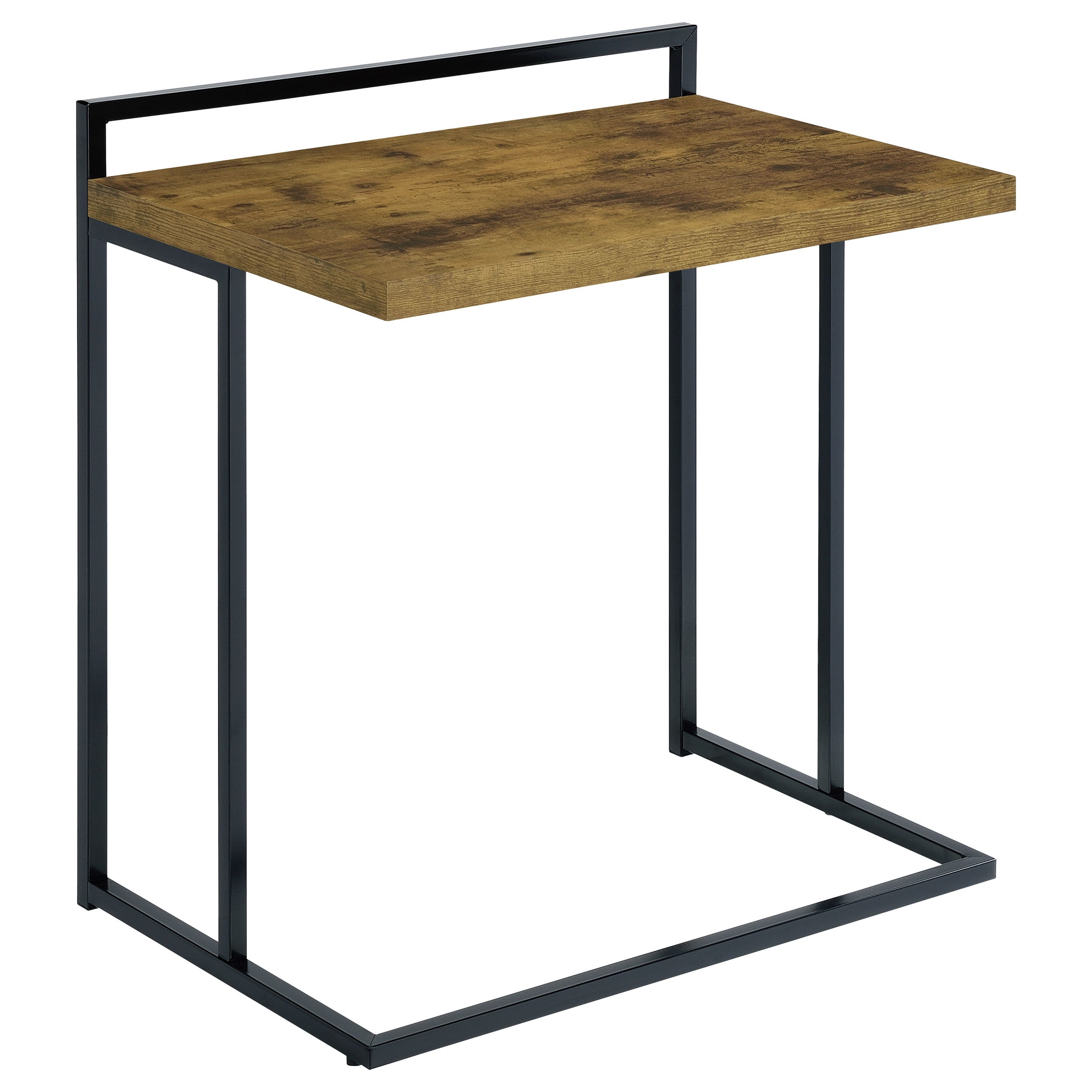 Tampa Furniture Outlet - Coaster - Dani Rectangular C-Shaped Sofa Side Table Rustic Nutmeg - 936122