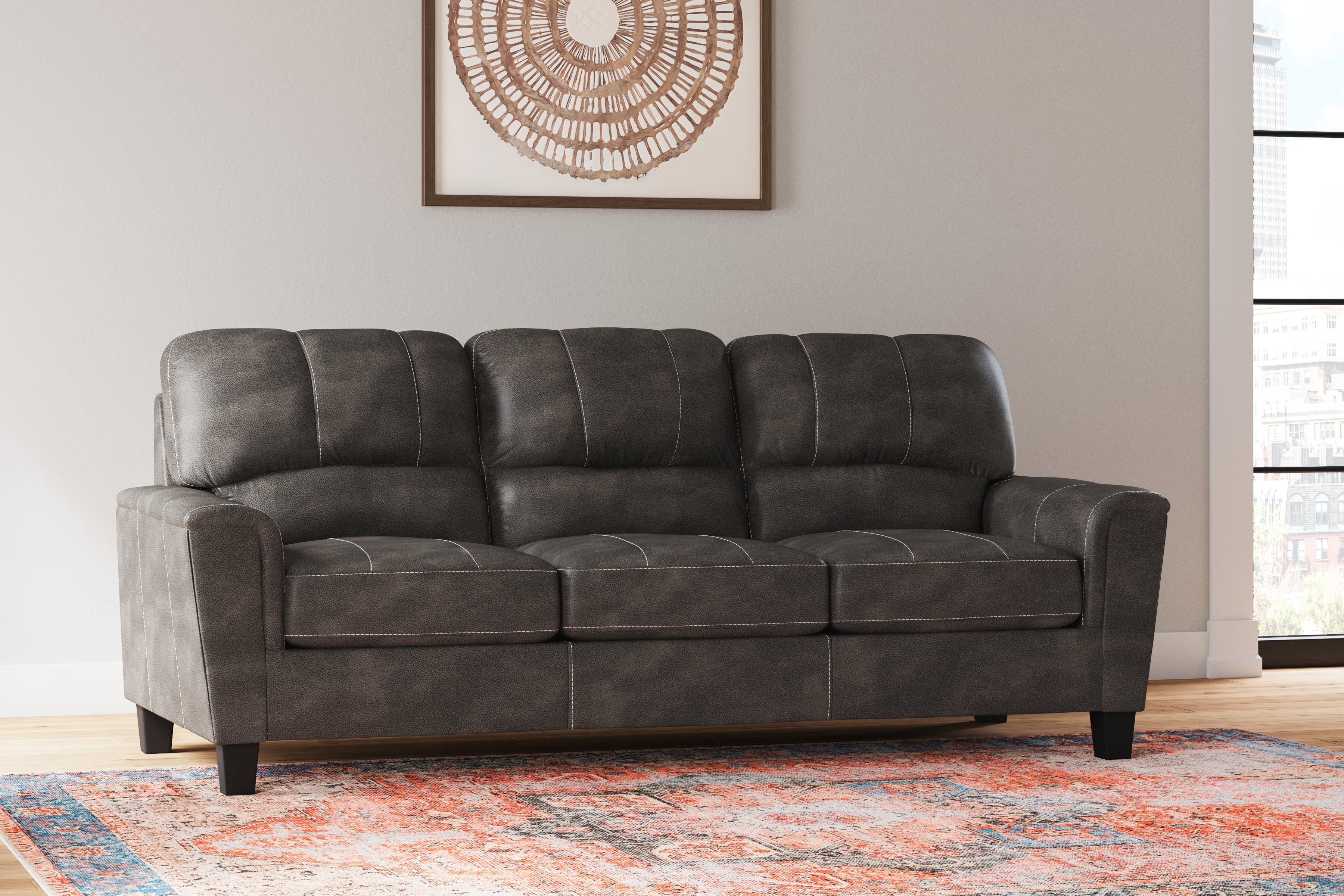Tampa Furniture Outlet Lutz - Ashley Furniture - Navi Living Room - Sofa / Smoke - 9400238