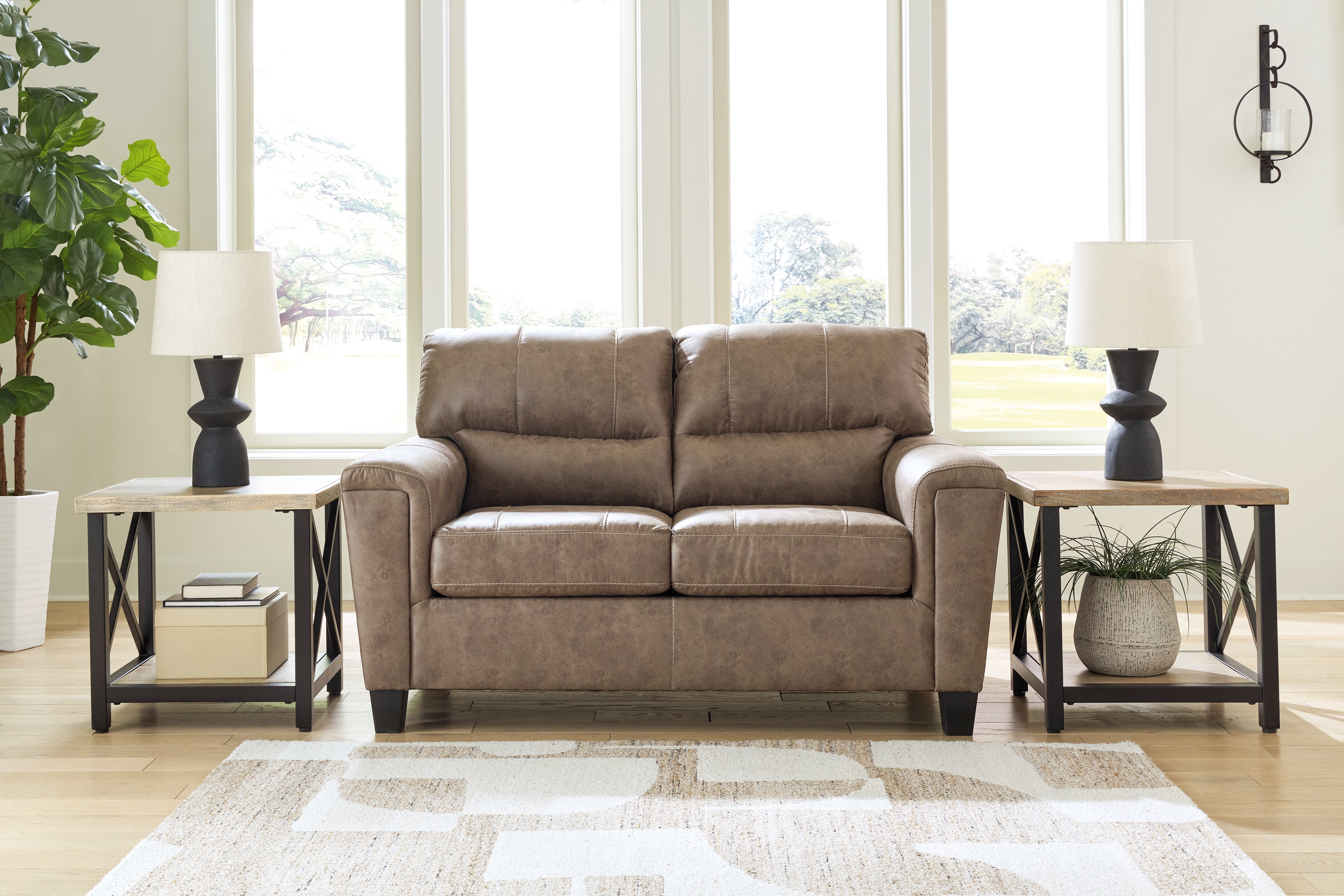 Tampa Furniture Outlet Lutz - Ashley Furniture - Navi Living Room - Loveseat / Fossil - 9400435