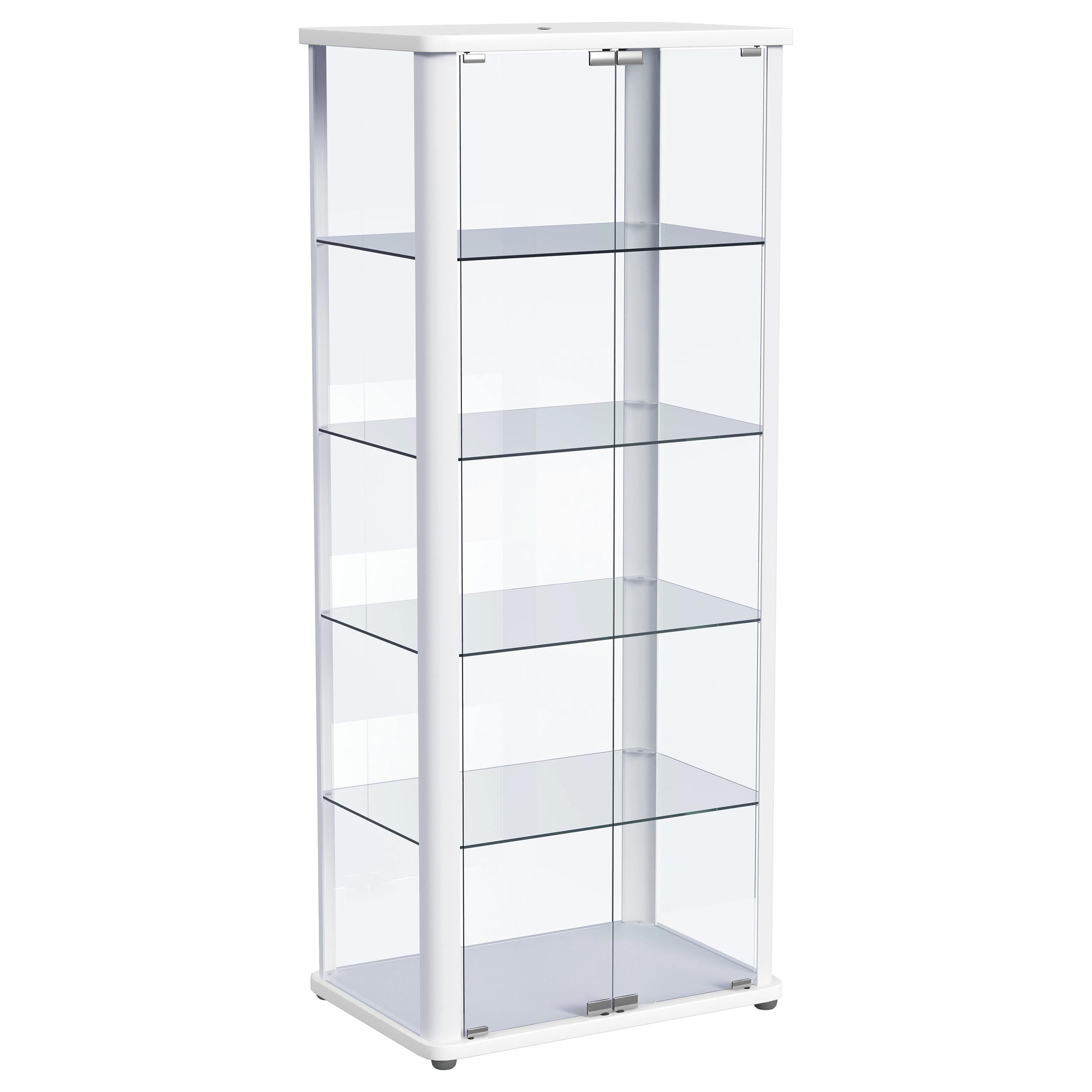 Tampa Furniture Outlet - Coaster - Aero 5-shelf Display Curio Cabinet with LED Lighting White - 950399