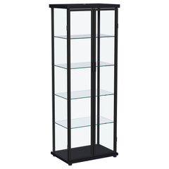 Tampa Furniture Outlet - Coaster - Aero 4-shelf Display Curio Cabinet with LED Lighting Black - 950400