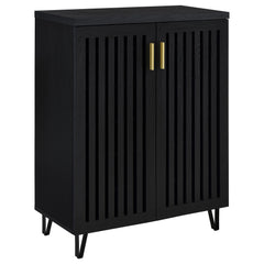 Tampa Furniture Outlet - Coaster - Brixton 2-door Entryway Shoe Storage Cabinets Black - 950422