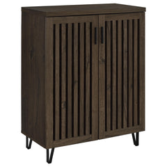 Tampa Furniture Outlet - Coaster - Brixton 2-door Entryway Shoe Storage Cabinets Smoked Oak - 950423