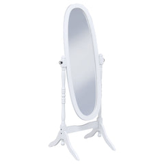 Tampa Furniture Outlet - Coaster - Foyet Wood Adjustable Full Length Cheval Mirror White - 950802