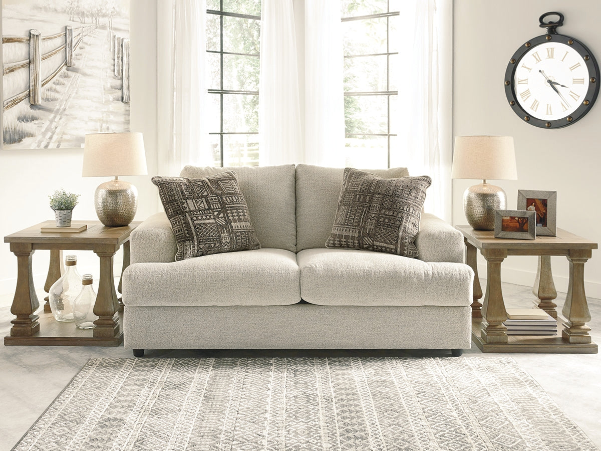 Tampa Furniture Outlet Lutz - Ashley Furniture - Soletren Living Room - Loveseat / Stone - 9510435