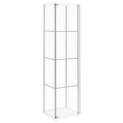 Tampa Furniture Outlet - Coaster - Bellatrix 3-shelf Clear Glass Curio Cabinet White - 951072