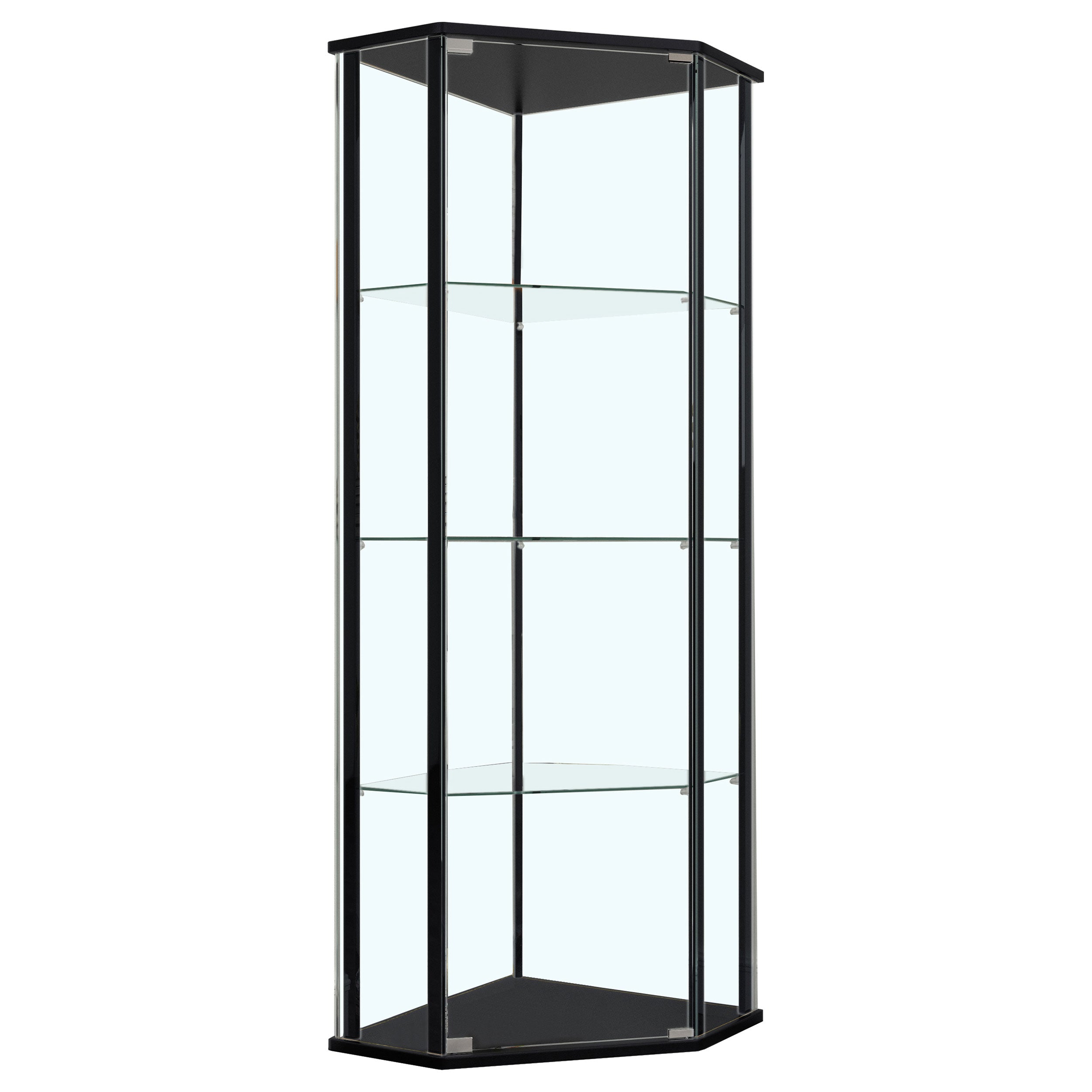 Tampa Furniture Outlet - Coaster - Zenobia 4-shelf Curio Cabinet Display Case Black - 953234