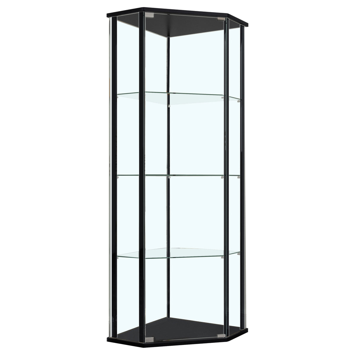 Tampa Furniture Outlet - Coaster - Zenobia 4-shelf Curio Cabinet Display Case Black - 953234