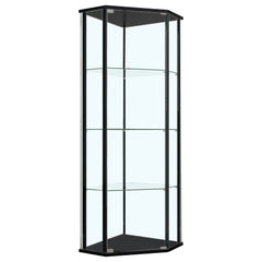 Tampa Furniture Outlet - Coaster - Zenobia 4-shelf Curio Cabinet Display Case Black - 953234