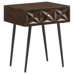 Tampa Furniture Outlet - Coaster - Ezra 1-drawer Rectangular Accent Side Table Coffee Brown - 959539