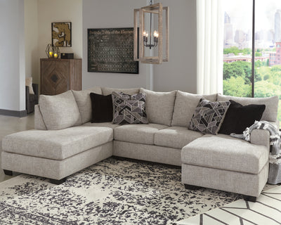 Tampa Furniture Outlet Lutz - Ashley Furniture - Megginson Sectional - RAF 2-Piece Sectional with Chaise / Storm - 96006S2