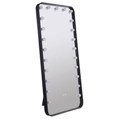 Tampa Furniture Outlet - Coaster - Canton 32 x 71 Inch LED Standing Mirror with Speakers Black - 961577