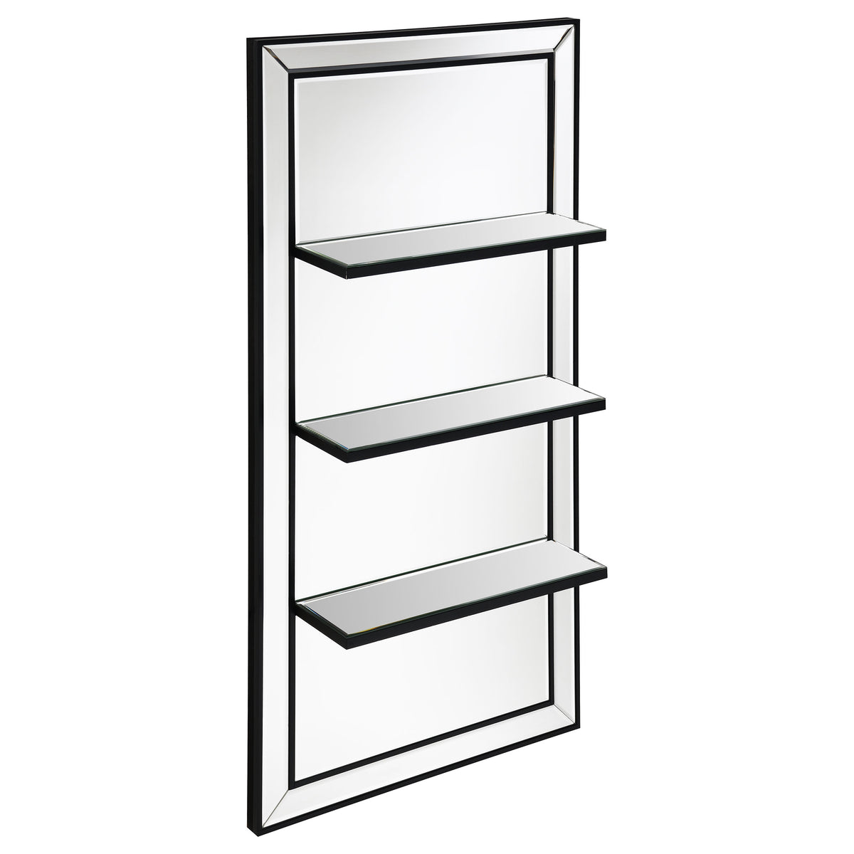Tampa Furniture Outlet - Coaster - Oriel 24 x 47 Inch Rectangular 3-Shelf Wall Mirror Silver - 961631