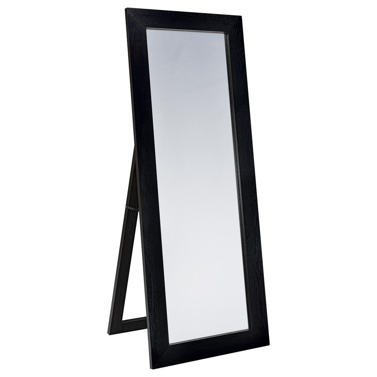 Tampa Furniture Outlet - Coaster - Cadence Tempered Glass Full Length Standing Mirror Black Oak - 961653