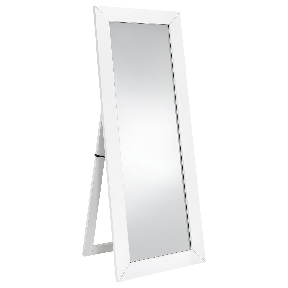 Tampa Furniture Outlet - Coaster - Cadence Tempered Glass Full Length Mirror White High Gloss - 961656