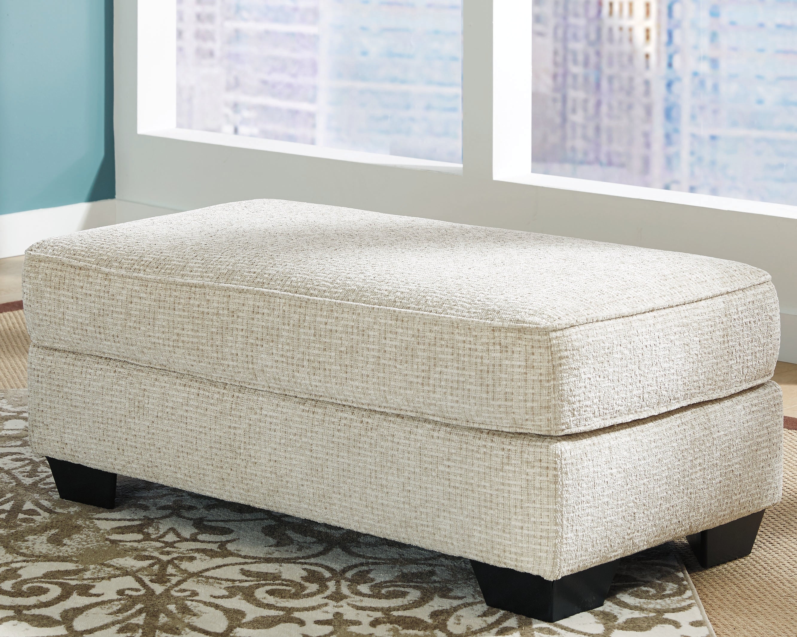 Tampa Furniture Outlet Lutz - Ashley Furniture - Monaghan Living Room - Ottoman / Sandstone - 9620514