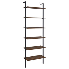 Tampa Furniture Outlet - Coaster - Owens 96-inch 6-shelf Wall Bookshelf Walnut - 980072