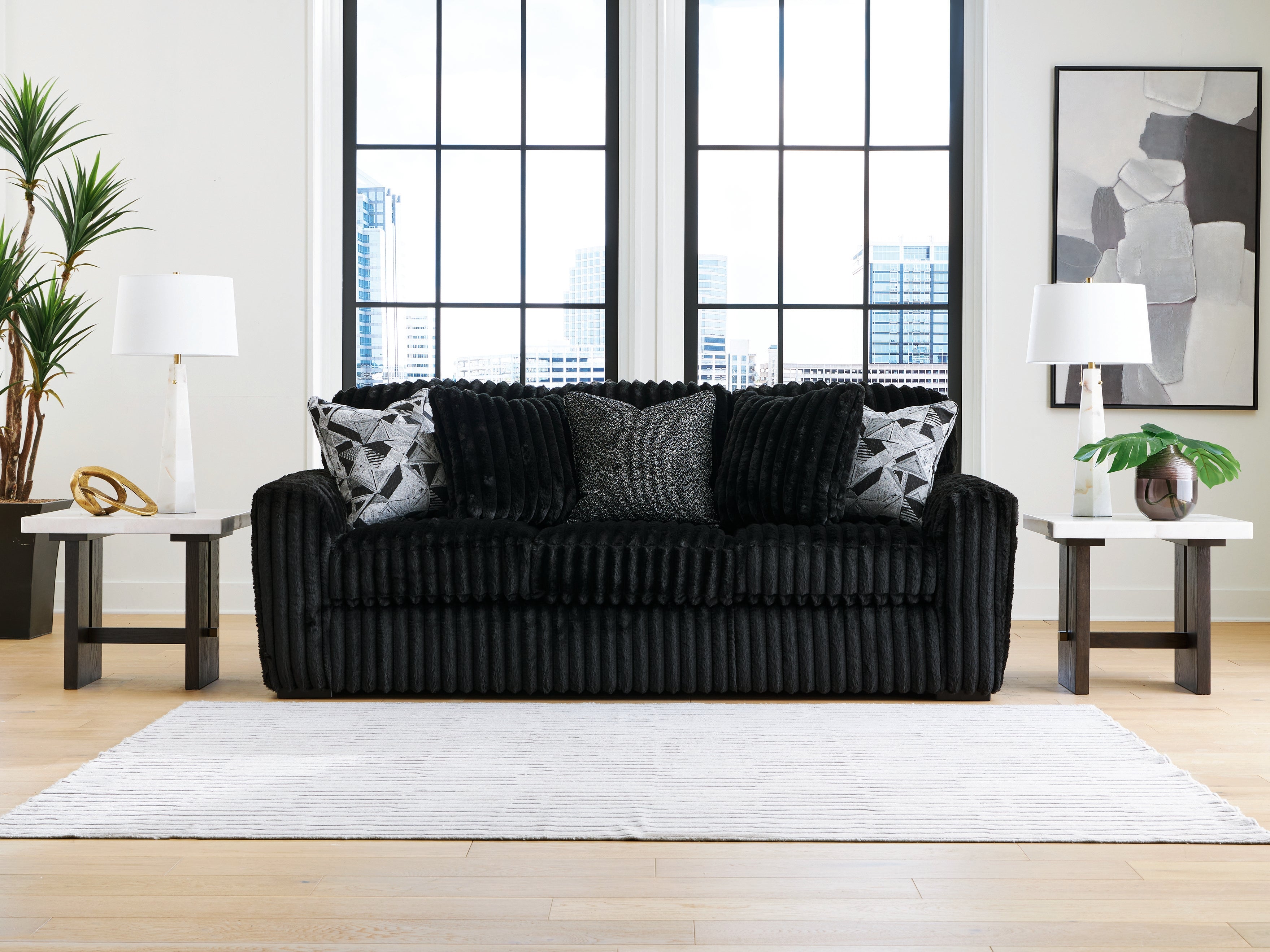 Tampa Furniture Outlet Lutz - Ashley Furniture - Midnight-Madness Living Room - Sofa / Onyx - 9810338