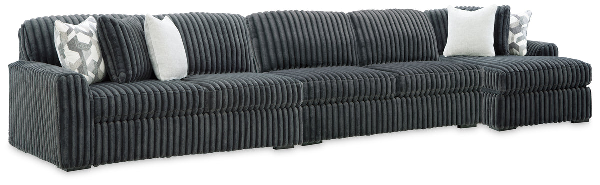 Tampa Furniture Outlet Lutz - Ashley Furniture - Midnight-Madness 3-Piece Sectional with Chaise - 3-Piece Sectional with Chaise - 98105S28