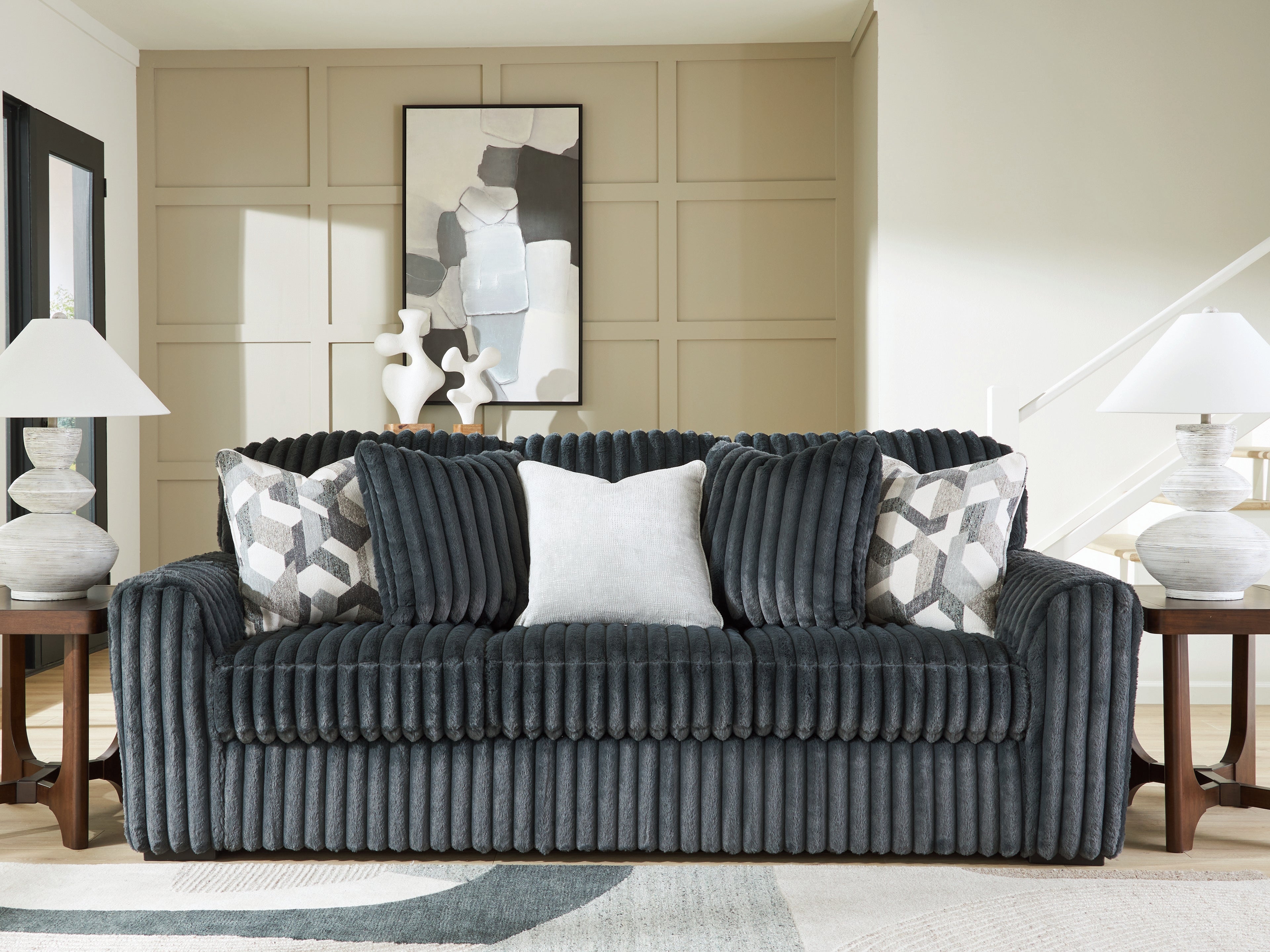 Tampa Furniture Outlet Lutz - Ashley Furniture - Midnight-Madness Living Room - Sofa / Gunmetal - 9810538
