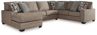Tampa Furniture Outlet Lutz - Ashley Furniture - Cannonbrook Sectional - RAF 3-Piece Sectional with Chaise / Nutmeg - 98201S1