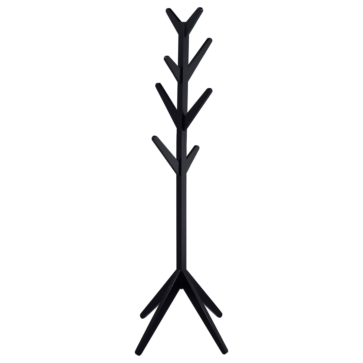 Tampa Furniture Outlet - Coaster - Margaret Solid Wood Coat Rack Clothing Hanger Black - 983272