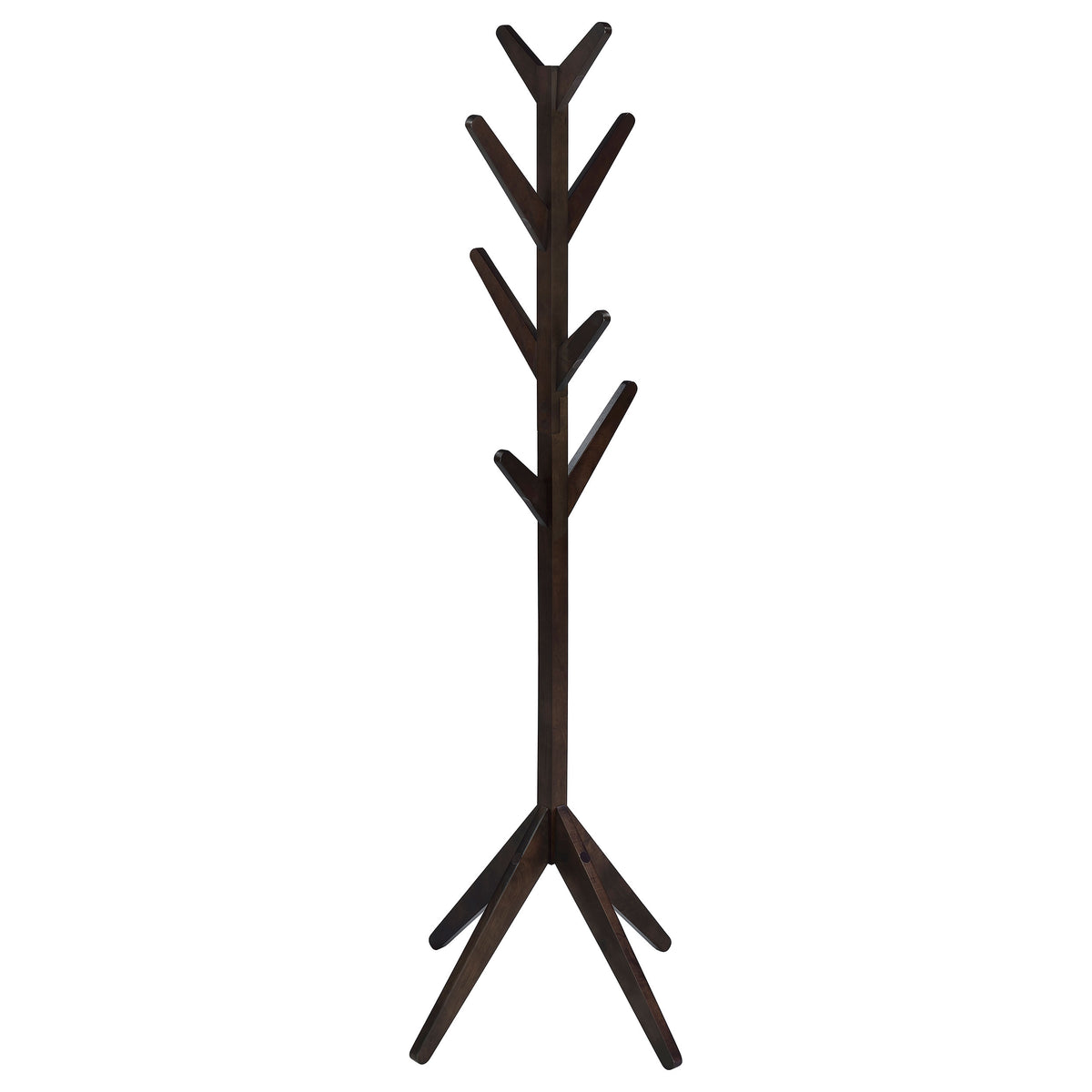 Tampa Furniture Outlet - Coaster - Margaret Solid Wood Coat Rack Clothing Hanger Cappuccino - 983273