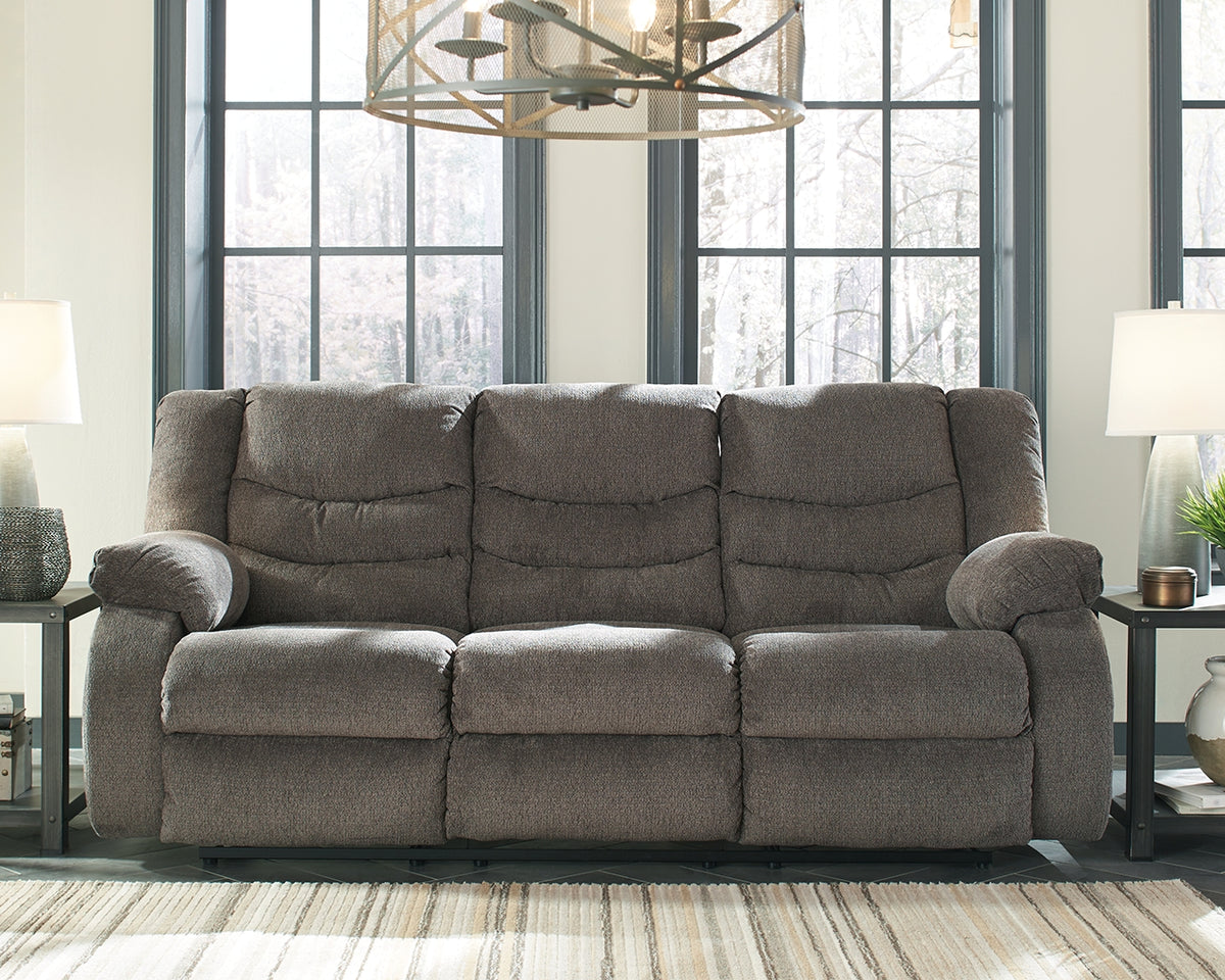 Tampa Furniture Outlet Lutz - Ashley Furniture - Tulen Living Room - Reclining Sofa / Gray - 9860688