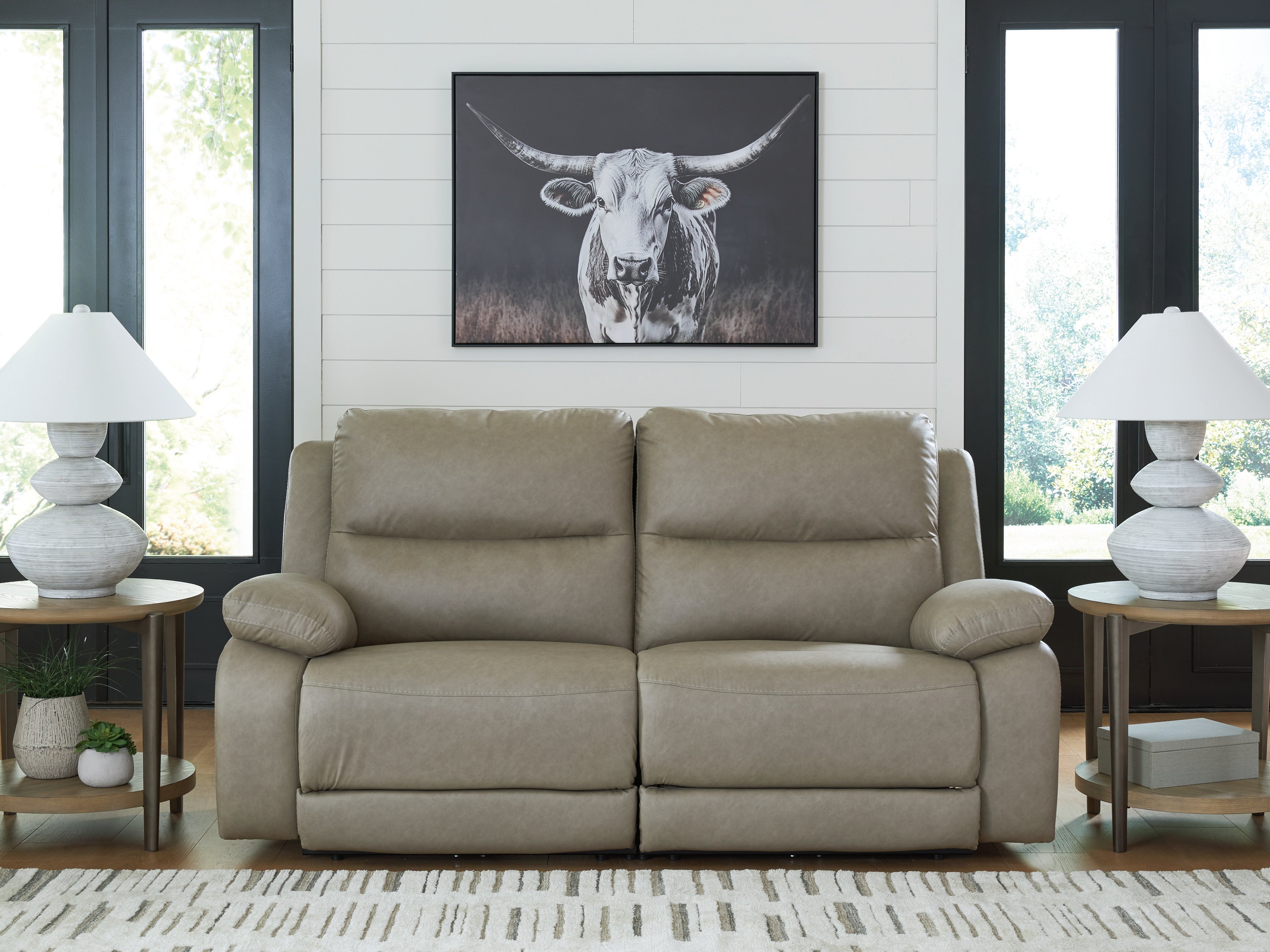 Tampa Furniture Outlet Lutz - Ashley Furniture - Narwhal Place Sectional - 2-Piece Reclining Loveseat / Pebble - PC99201S21