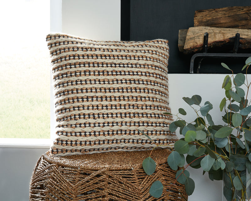 Tampa Furniture Outlet Lutz - Ashley Furniture - Nealington Pillows - Pillow / Brown/Black/White - A1000929P