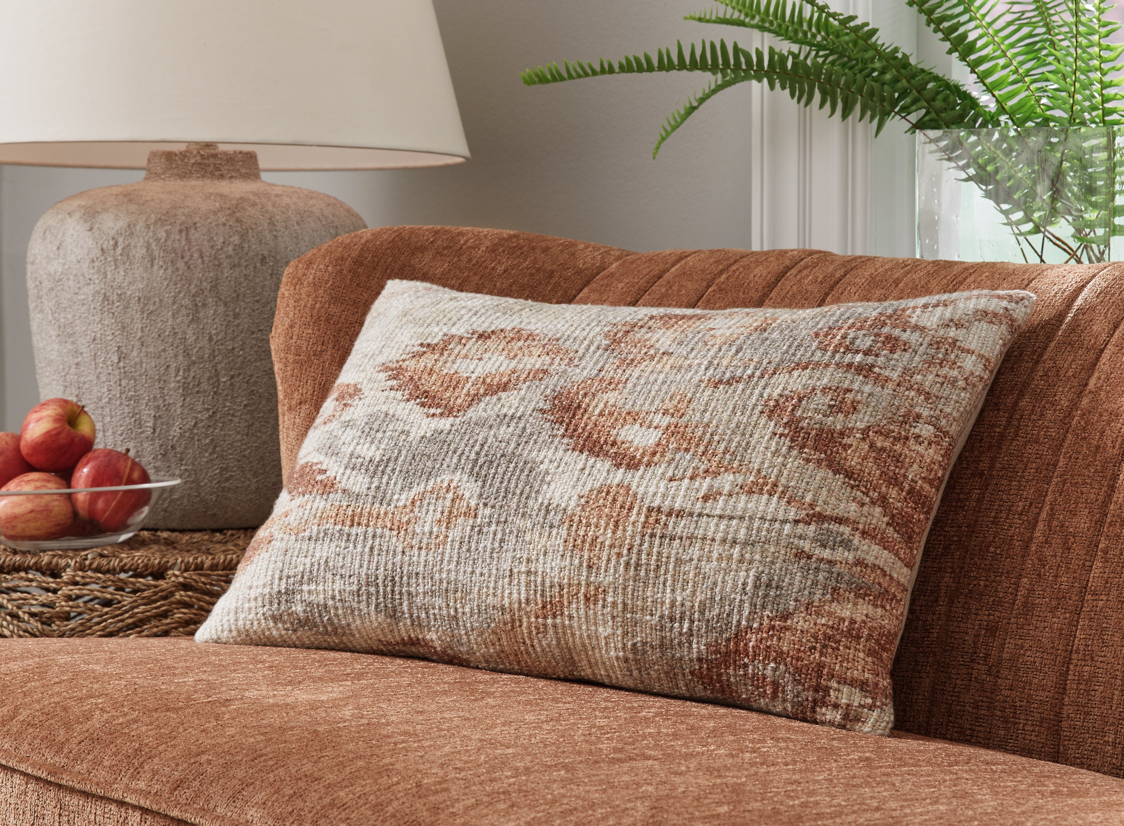 Tampa Furniture Outlet Lutz - Ashley Furniture - Aprover Pillows - Pillow (4/CS) / Rust/Gray/White - A1001040
