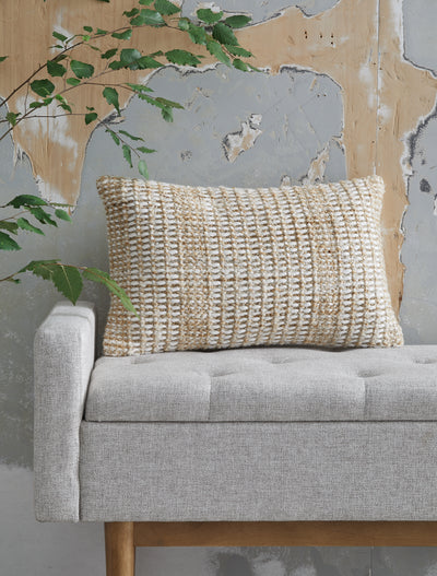 Tampa Furniture Outlet Lutz - Ashley Furniture - Hathby Pillows - Pillow / Tan/White - A1001048P