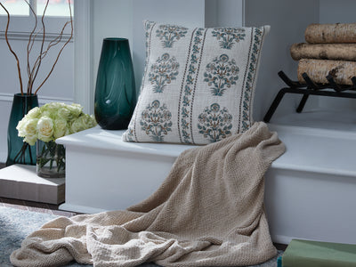 Tampa Furniture Outlet Lutz - Ashley Furniture - Paulmour Pillows - Pillow / Ivory/Green/Brown - A1001105P