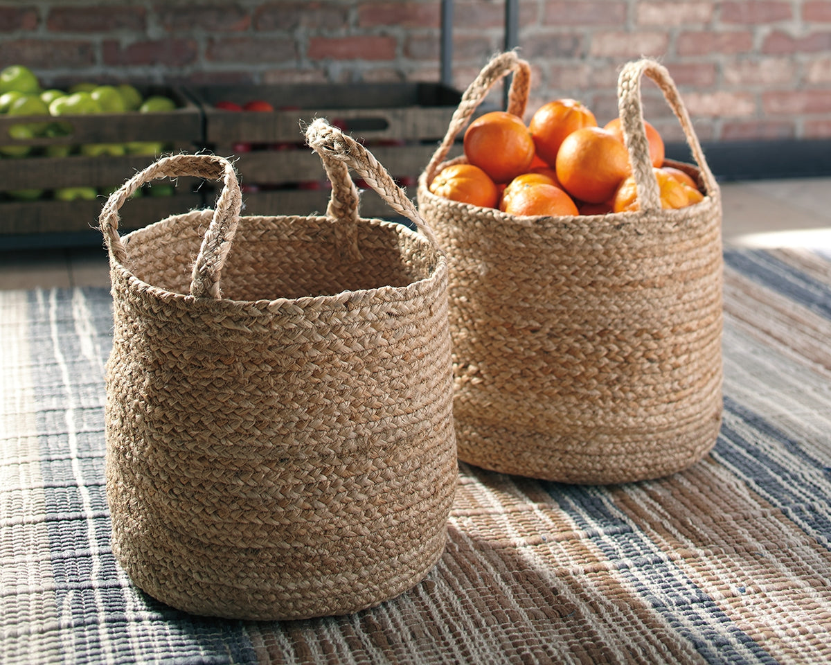 Tampa Furniture Outlet Lutz - Ashley Furniture - Brayton Basket - Basket Set (Set of 2) / Natural - A2000094