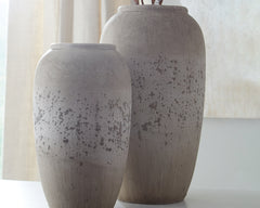Tampa Furniture Outlet Lutz - Ashley Furniture - Dimitra Vase - Vase Set (Set of 2) / Brown/Cream - A2000110