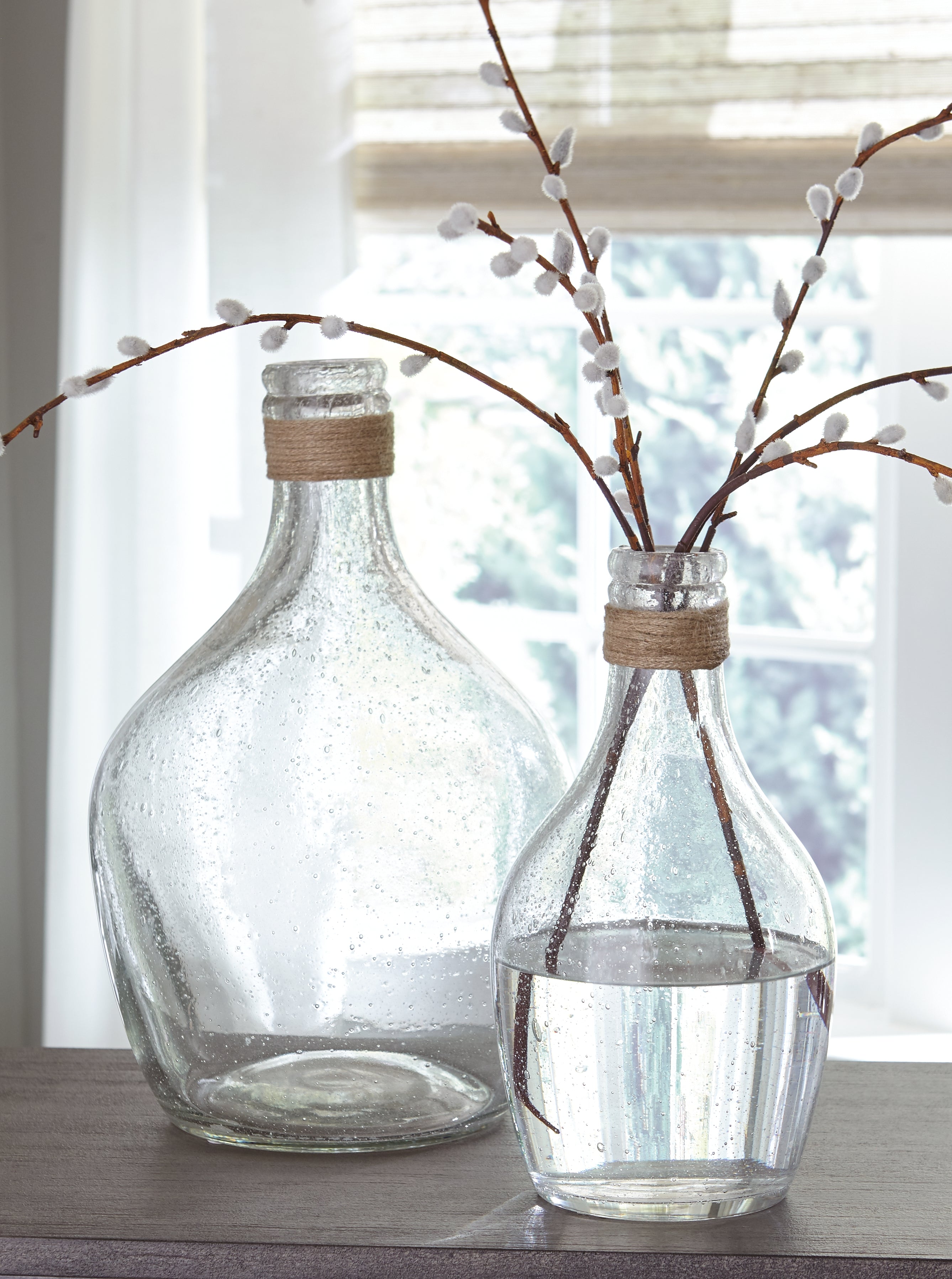 Tampa Furniture Outlet Lutz - Ashley Furniture - Marcin Vase - Vase Set (Set of 2) / Clear - A2000246