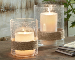 Tampa Furniture Outlet Lutz - Ashley Furniture - Eudocia Candle Holder - Candle Holder Set (Set of 2) / Clear - A2000456