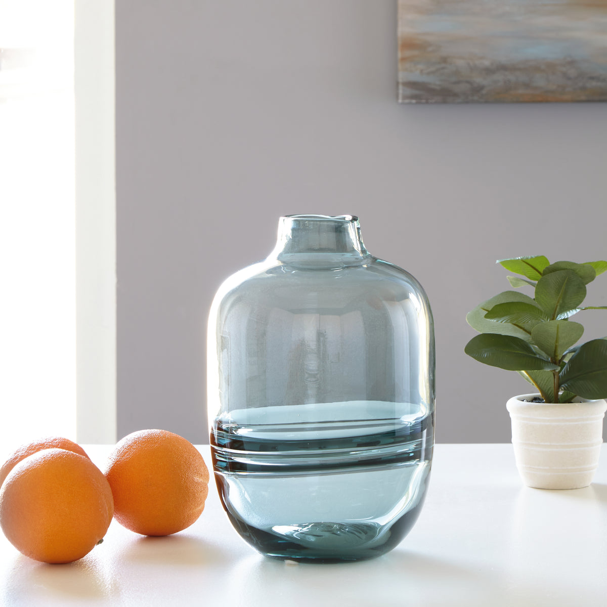 Tampa Furniture Outlet Lutz - Ashley Furniture - Lemmitt Vase - Vase / Teal - A2000540
